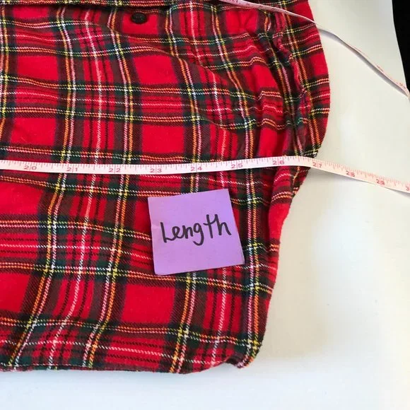 Urban Outfitters Red Cotton Plaid Flannel Button Down Shirt Autumn Fall Fashion - Picture 9 of 9